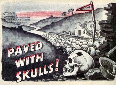 Propaganda. Til Roma. Belagt med hodeskaller. 1940 av Unbekannt