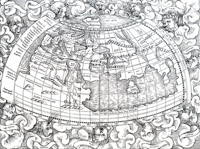 Ptolemaios av Alexandrias kart over den da kjente verden. av Unbekannt