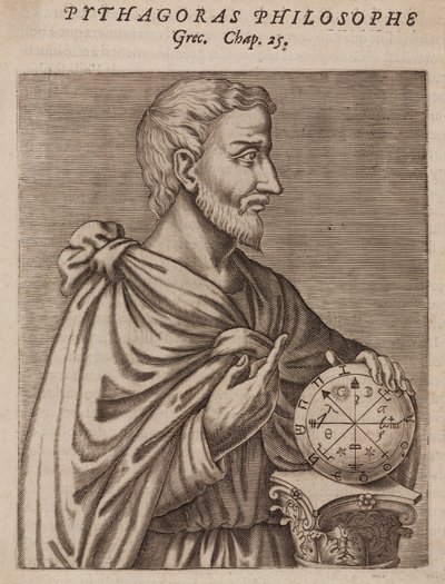 Pythagoras, gresk filosof og matematiker, 600-tallet f.Kr av Unbekannt