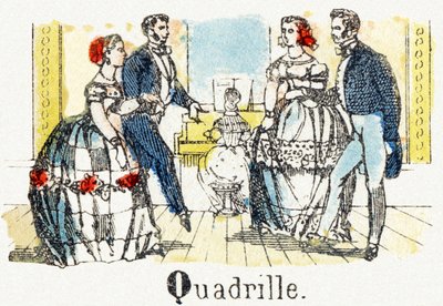 Q - Quadrille - Child Entertainment Alphabet ca. 1890 (litografi) av Unbekannt