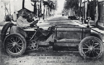 Racing, Grand Prix de France (ACF): Tønne kjører en Brasier-bil på Seine Inferior-banen, 2. juli av Unbekannt