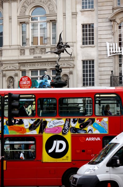 Red London Bus, Piccadilly (bilde) av Unbekannt