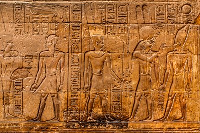 Lettelse, nytt liv blåses inn i farao, Luxor-tempelet, Theben, Egypt, Afrika (bilde) av Unbekannter Künstler