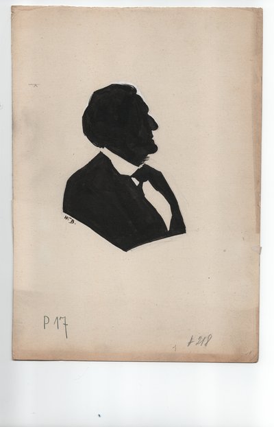 Richard Wagner (1813–1883) ca. 1850, silhuett) av Unbekannter Künstler
