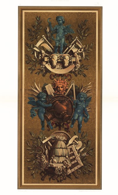 Rococo veggpaneler i Louvre, Paris av Unbekannter Künstler