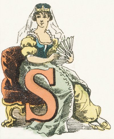 S - Sultane - Childish Alphabet, Editions Gordinne 1920 (gravering) av Unbekannt