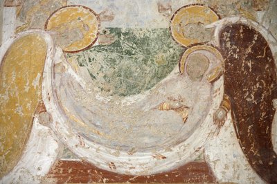 Saint-Savin klosterromantisk maleri: begravelse, Saint-Savin-sur-Gartempe, Frankrike av Unbekannt