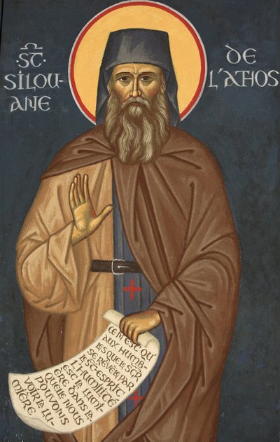 Saint-Silouane. Saint-Antoine-le-Grand ortodokse kirke Saint-Laurent-en-Royans Frankrike av Unbekannt