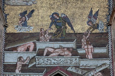 St. Vitus-katedralen ; Mosaikker av den siste dommen ; Praha Tsjekkia av Unbekannt