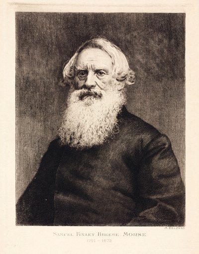 Samuel FB Morse, amerikansk kunstner og oppfinneren av morsekoden, ca 1870 av Unbekannt