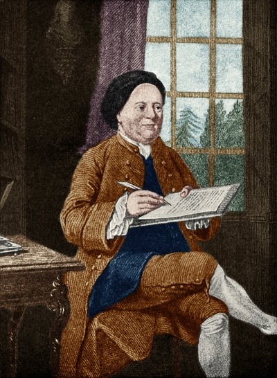 Samuel Richardson, portrett. Engelsk forfatter 19. august 1689 - 4. juli 1761. av Mason Chamberlin av Unbekannt