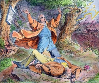 Scene fra livet til protestantens reformator Martin Luther av Unbekannter Künstler