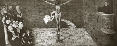 Scene fra livet til protestantens reformator Martin Luther av Unbekannter Künstler