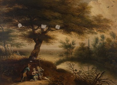 Pastoral idyll av Unbekannter Künstler