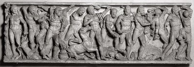 Side av en sarkofag som viser arbeidet til Hercules, romersk, 2. århundre (marmor) av Unbekannt