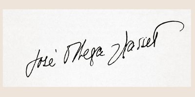 Signatur av José Ortega y Gasset (penn og blekk på papir) av Unbekannt