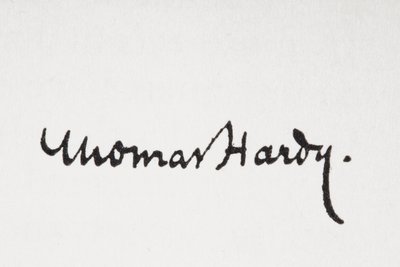 Signatur av forfatter Thomas Hardy, fra King Albert