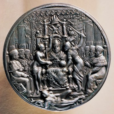 Sølvmedalje med rytterportrett av keiser Rudolf II av Habsburg (1552-1612) av William M. Timlin