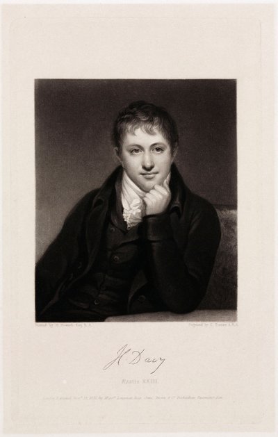 Sir Humphry Davy , engelsk kjemiker av Unbekannt