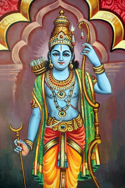 Sri Vadapathira Kaliamman hinduistisk tempel. Avatar av Vishnu. Lord Rama 7. inkarnasjon. Singapore av Unbekannt