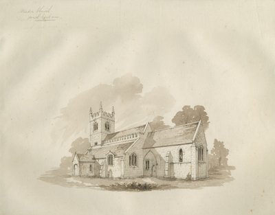 Standon Church: penn- og blekktegning, og [?midten av 1800-tallet] av Unbekannt