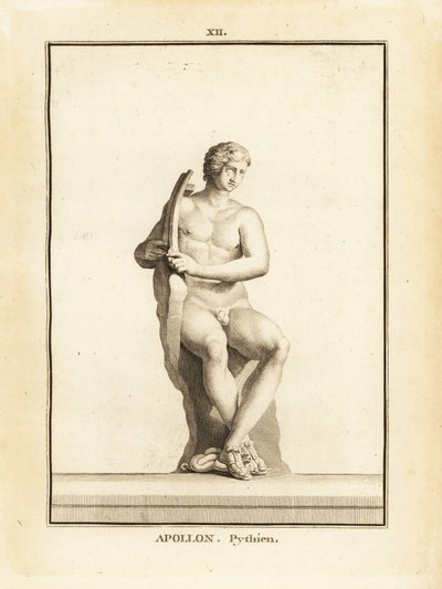 Statue av Pythian Apollo, skytshelgen for Delphi, med lyre av Unbekannt