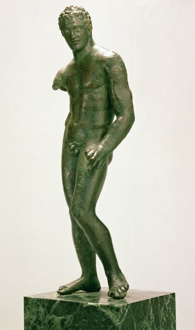 Statuett av en mannlig bokser, gresk, ca. 400-375 f.Kr. (bronse) av Unbekannt