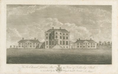 Teddesley Hall: gravering, og [slutten av 1700-tallet] av Unbekannt