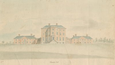 Teddesley Hall: akvarellmaling, og [slutten av 1700-tallet] av Unbekannt