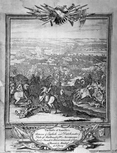 Slaget ved Ramillies, ca. 1780 (gravering) av Unbekannt