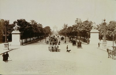 Champs Elysees, Paris (sepia-bilde) av Unbekannt