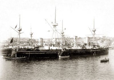 Den italienske torpedoen «Etna» cirka 1885. av Unbekannter Künstler