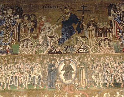 Den siste dommen, detalj om Kristus-dommen av Benjamin Baud