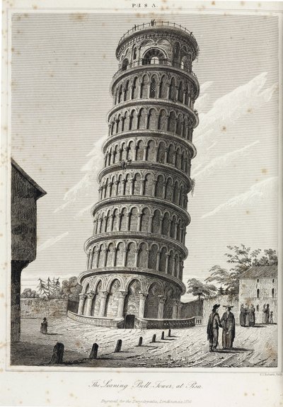 Det skjeve klokketårnet i Pisa av Unbekannt