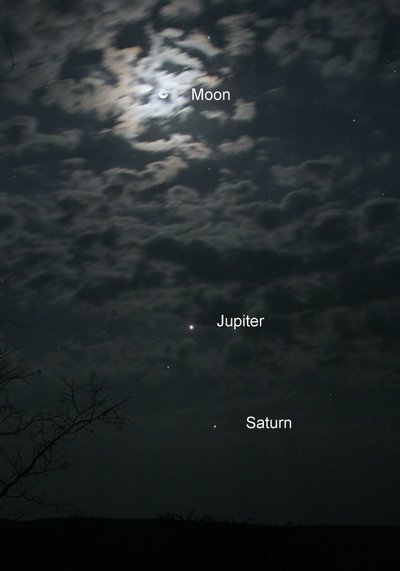 Månen, Jupiter og Saturn, 2005 av Unbekannt