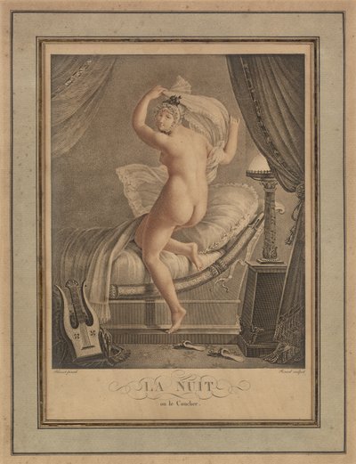 The Night, Paris, ca. 1815 (gravering) av Unbekannter Künstler