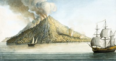 Øya Stromboli, Sicilia av Unbekannter Künstler