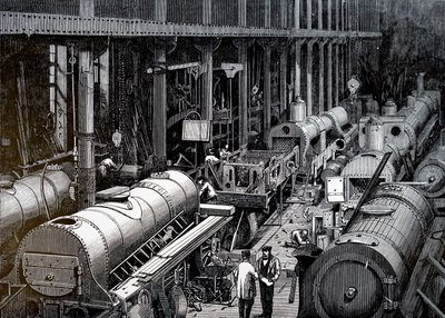 Produksjonsgulvet til Robert Stephenson and Company. av Unbekannt
