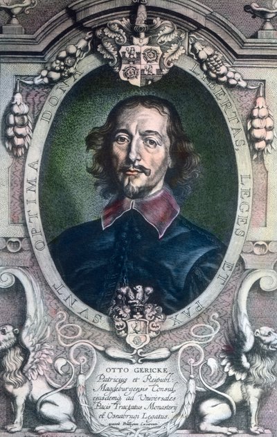 Ordføreren i byen Magdeburg, Otto von Guericke, var også kjent som politiker, advokat, fysiker og oppfinner av Unbekannter Künstler
