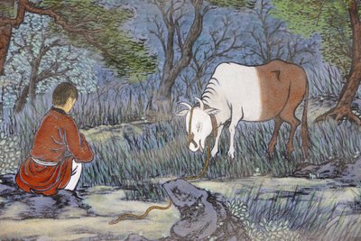 The ten Herding Pictures of Zen Buddhism represent the stages of enlightementHerding the ox, Seoul, Coree du Sud   1074131   no       Norwegisch  Original: Translat: av Unbekannt