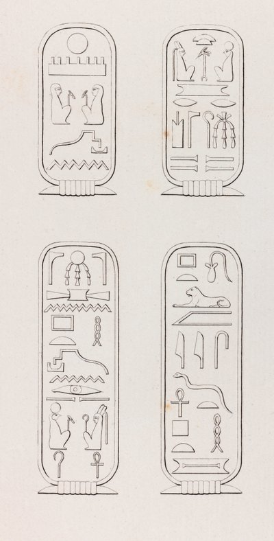 Theben: Hieroglyfer, nærbilde av Unbekannt