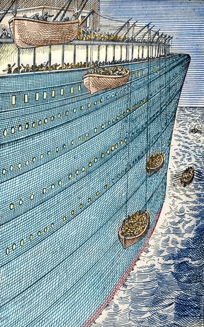 Titanic-katastrofen, båtene satte seil av Unbekannter Künstler