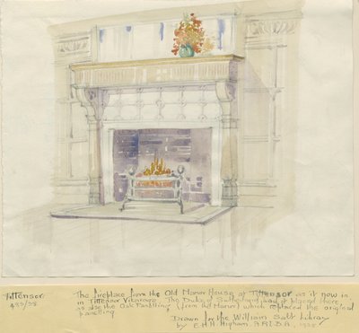 Tittensor - Peis fra Manor House: vannfargemaleri, 1938 av Unbekannt