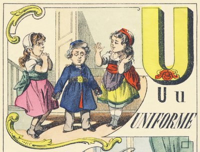 U : uniform - Games Alphabet, ca. 1890 (illustrasjon) av Unbekannt