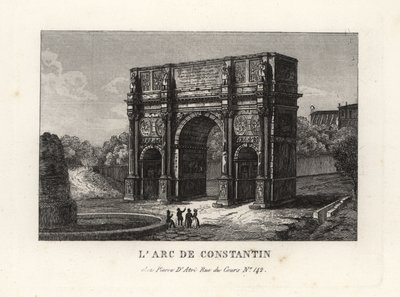 Utsikt over Konstantinbuen, Arco di Costantino, Roma av Unbekannt