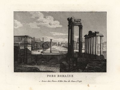 Utsikt over Forum Romanum, Forum Romanum, Roma av Unbekannt