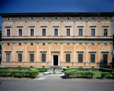Utsikt over fasaden, designet av Baldassarre Peruzzi (1481-1536) 1506 (bilde) av Unbekannt