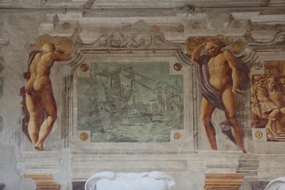 Utsikt over fresken av Sisto Badalocchio Rosa, Bentivoglio-palasset, Gualtieri, Emilia Romagna, Italia (bilde) av Unbekannter Künstler