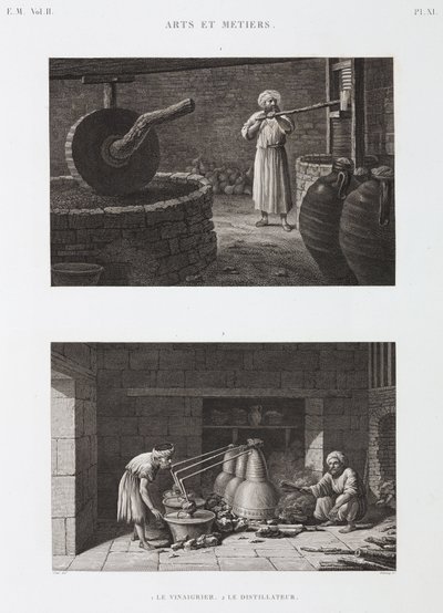 Eddik Eddikprodusent og destilleri, Egypt, ca 1798 av Unbekannt