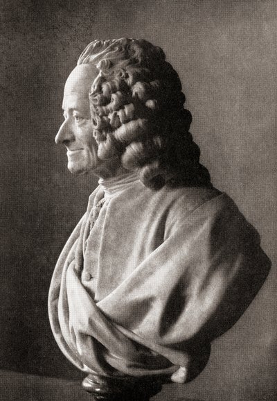 Voltaire, fra The Story of Philosophy , utgitt 1926 (litho) av Unbekannt